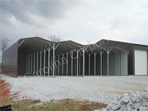 Custom Regular Roof Style Carports Connected Side by Side